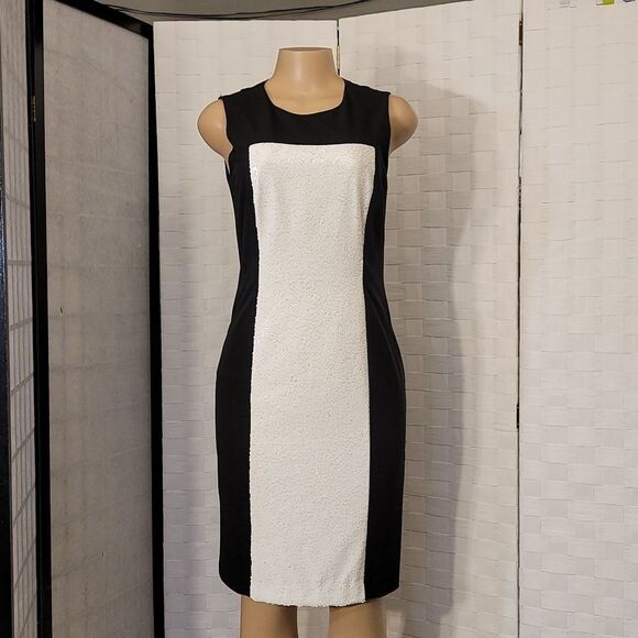 BRAND NEW STEVIE MAC COLOR BLOCKED SLEEVELESS SHEATH DRESS - Picture 10 of 13